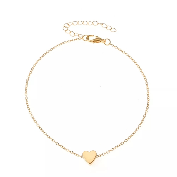 NEW Gold Double Layer Heart Ball Ankle Bracelet - Picture 3 of 16